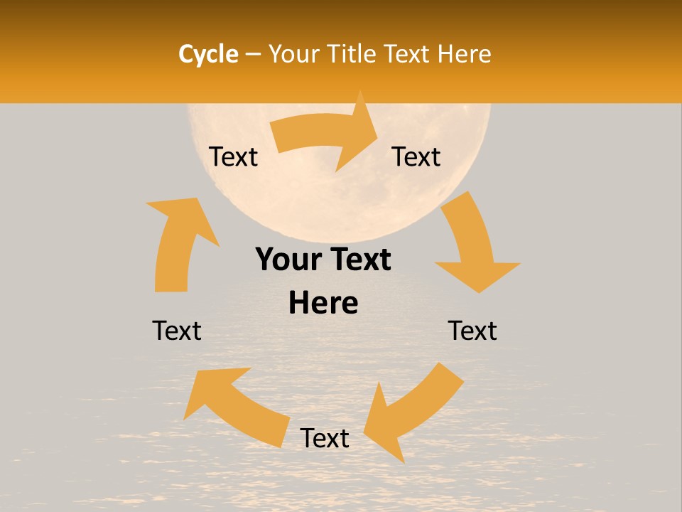 A Full Moon Over A Body Of Water PowerPoint Template