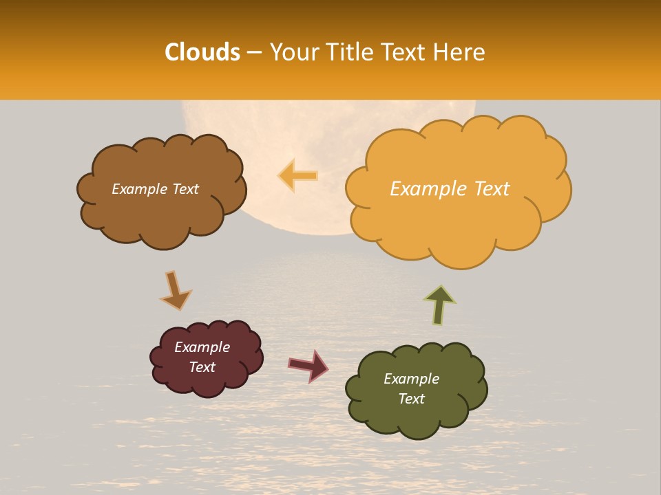 A Full Moon Over A Body Of Water PowerPoint Template