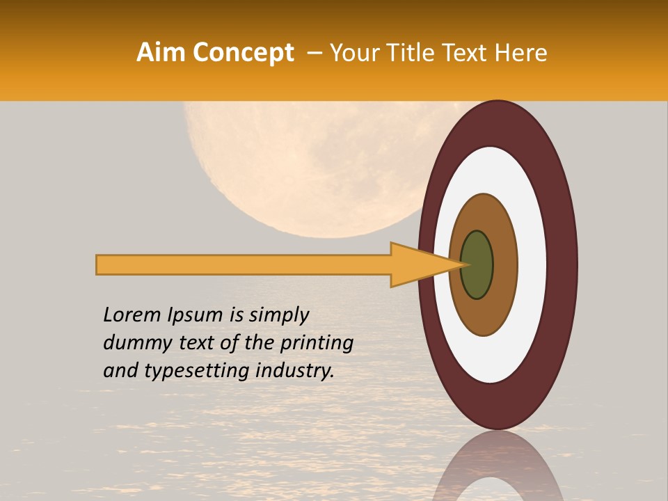 A Full Moon Over A Body Of Water PowerPoint Template