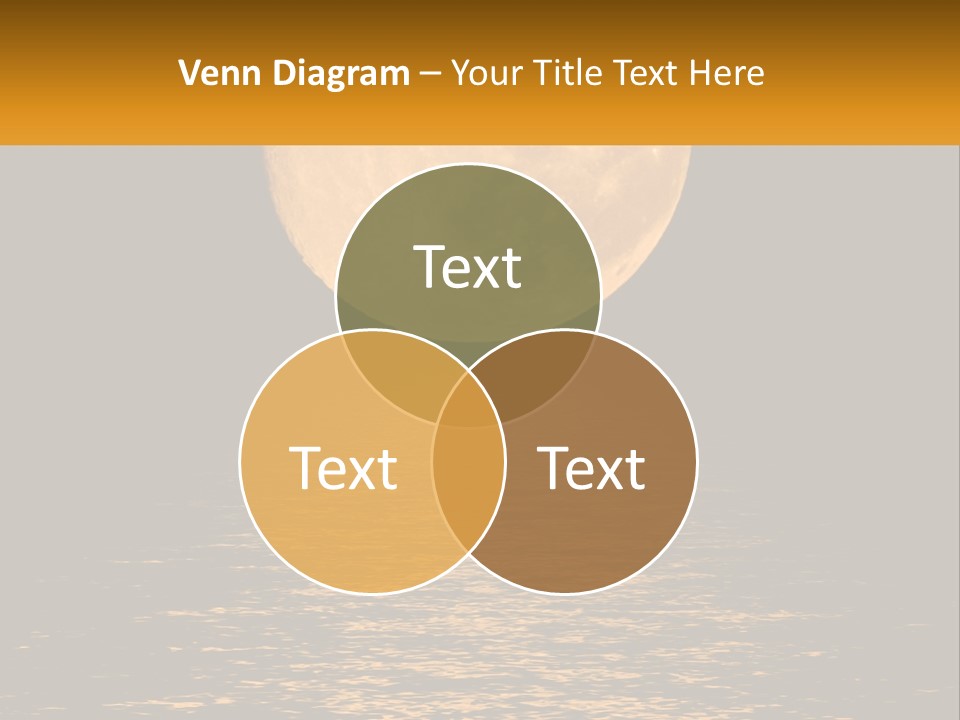 A Full Moon Over A Body Of Water PowerPoint Template