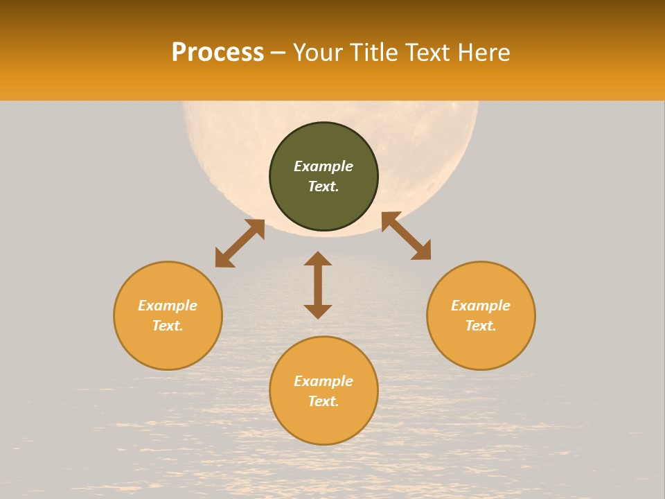 A Full Moon Over A Body Of Water PowerPoint Template