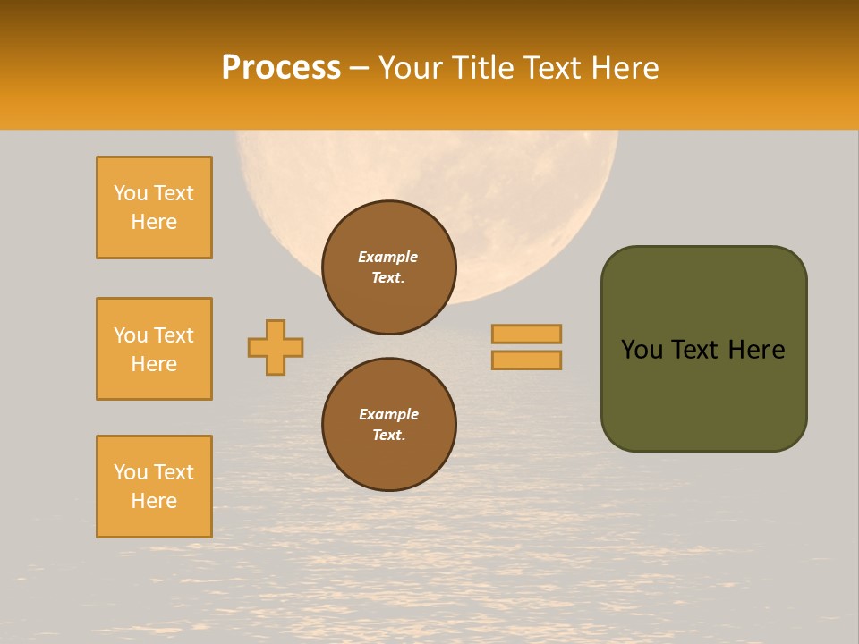 A Full Moon Over A Body Of Water PowerPoint Template