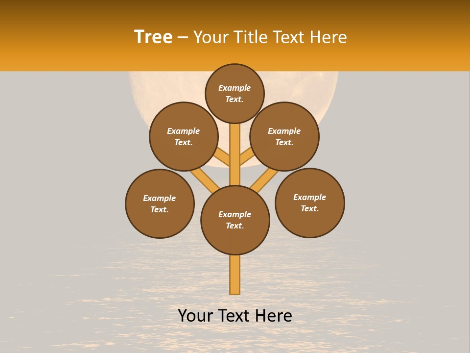 A Full Moon Over A Body Of Water PowerPoint Template