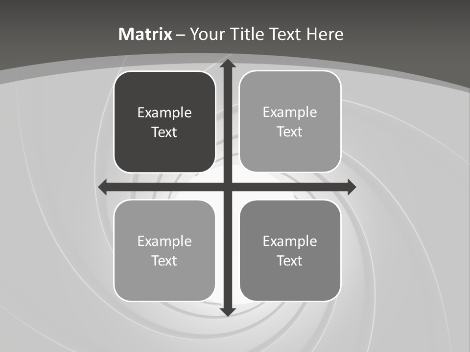 A Black And White Swirl Powerpoint Presentation PowerPoint Template