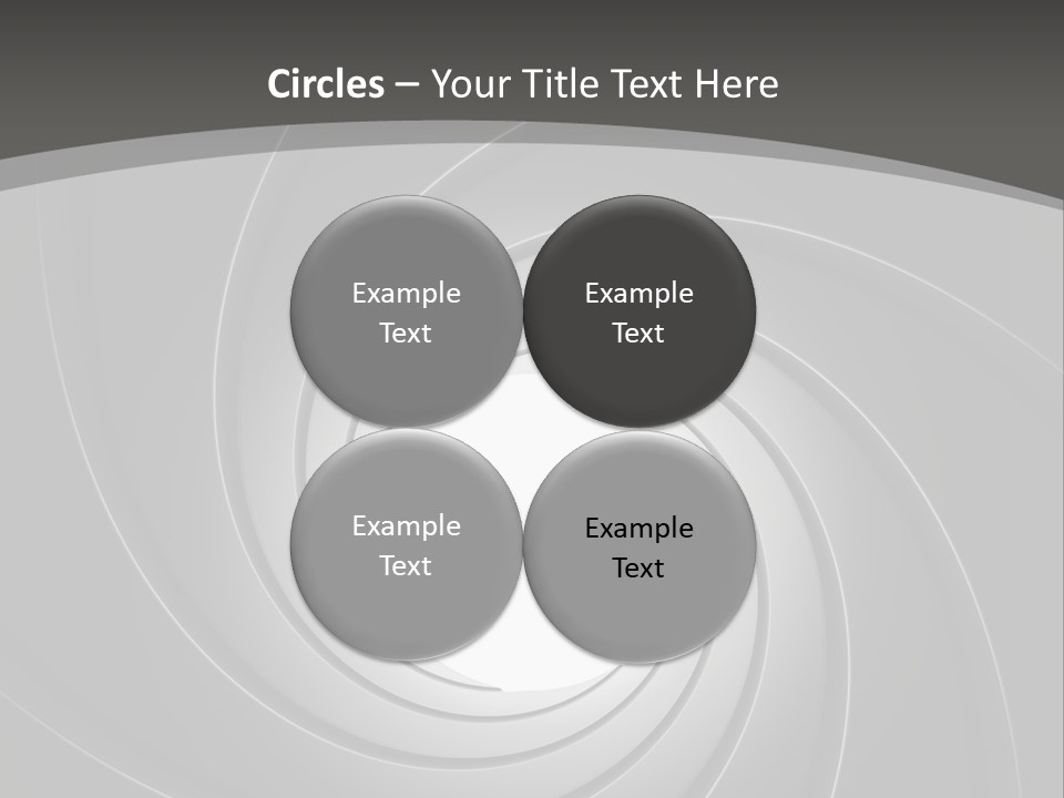 A Black And White Swirl Powerpoint Presentation PowerPoint Template