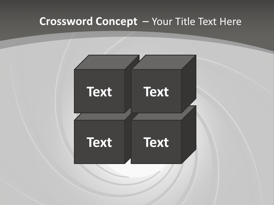 A Black And White Swirl Powerpoint Presentation PowerPoint Template