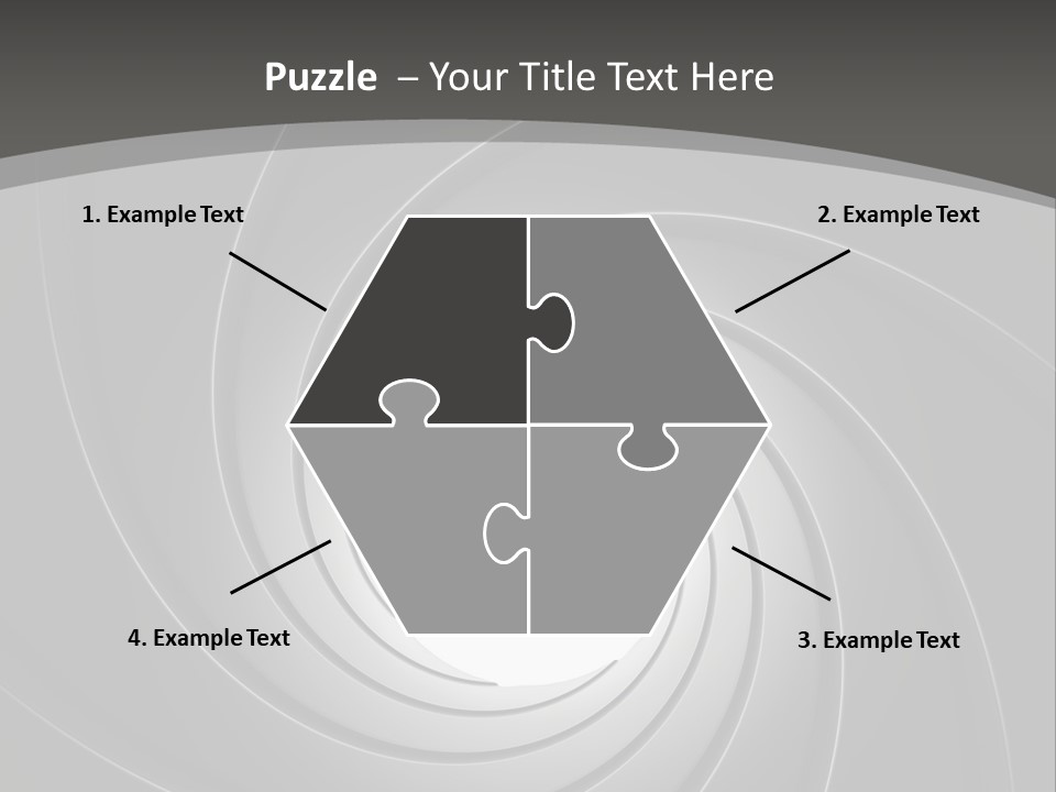 A Black And White Swirl Powerpoint Presentation PowerPoint Template