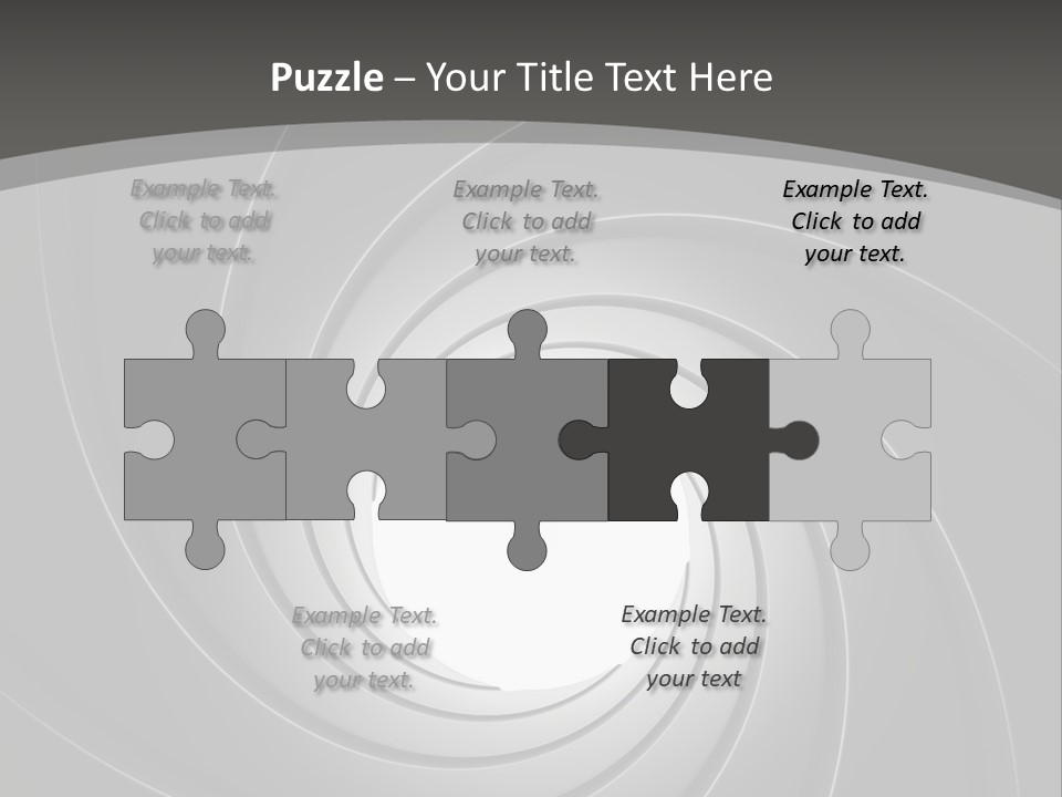 A Black And White Swirl Powerpoint Presentation PowerPoint Template