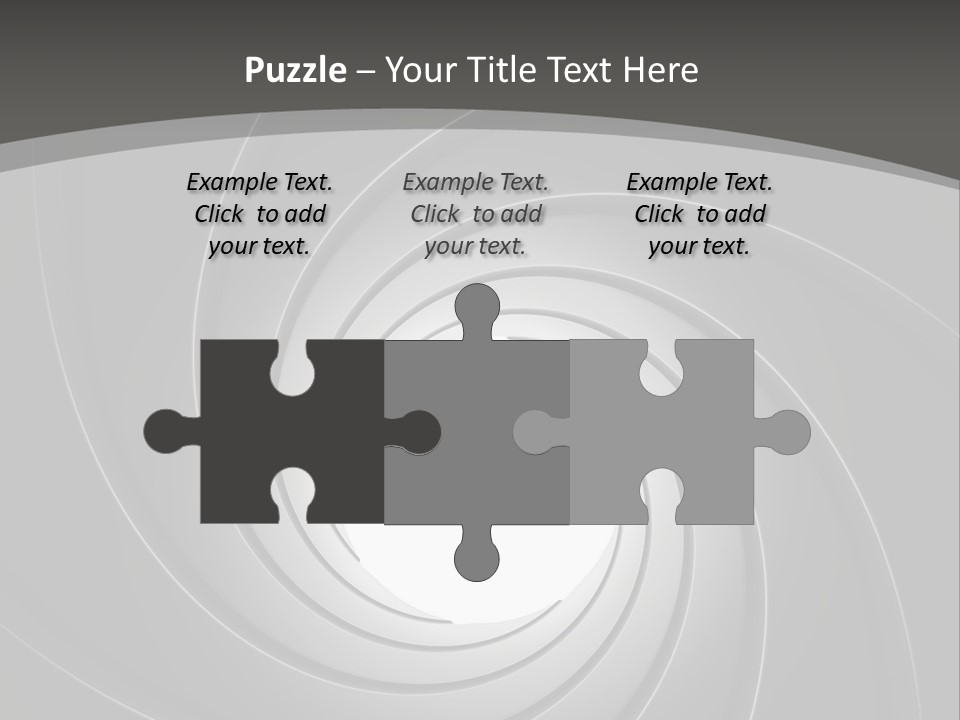 A Black And White Swirl Powerpoint Presentation PowerPoint Template