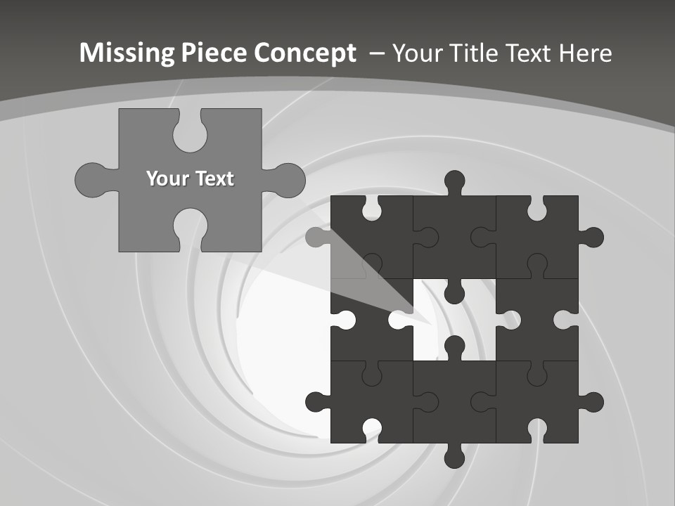 A Black And White Swirl Powerpoint Presentation PowerPoint Template