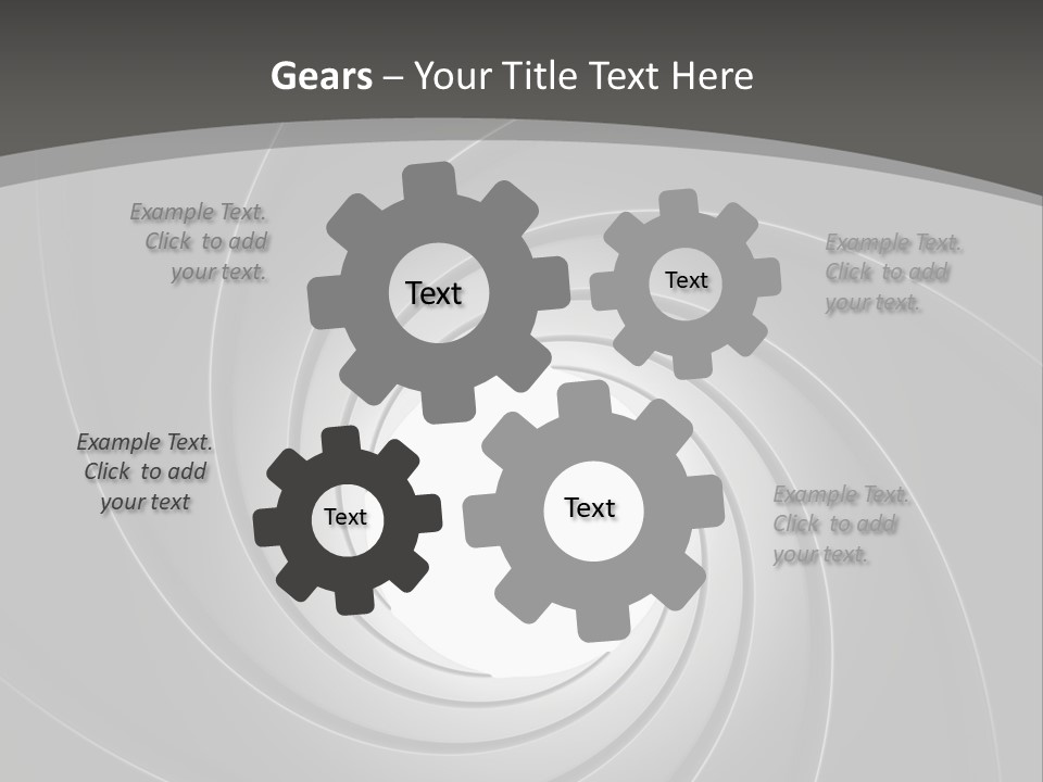 A Black And White Swirl Powerpoint Presentation PowerPoint Template
