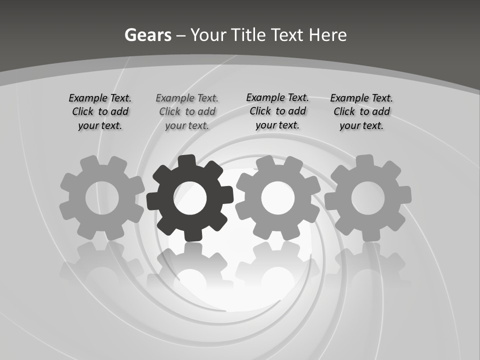 A Black And White Swirl Powerpoint Presentation PowerPoint Template