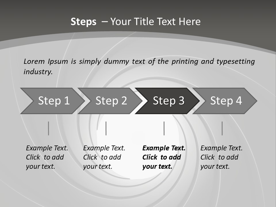 A Black And White Swirl Powerpoint Presentation PowerPoint Template