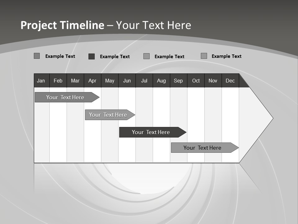 A Black And White Swirl Powerpoint Presentation PowerPoint Template