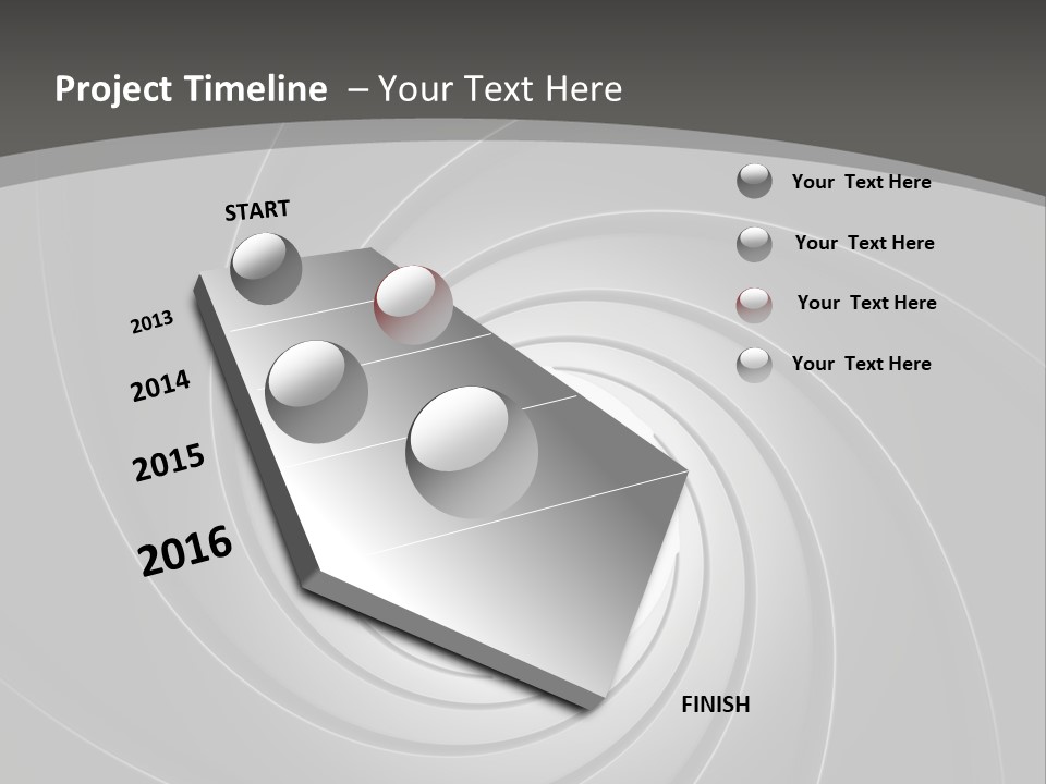 A Black And White Swirl Powerpoint Presentation PowerPoint Template