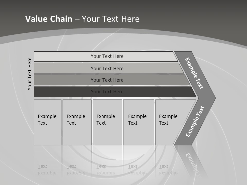A Black And White Swirl Powerpoint Presentation PowerPoint Template