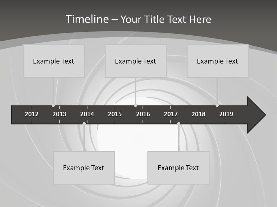 A Black And White Swirl Powerpoint Presentation PowerPoint Template