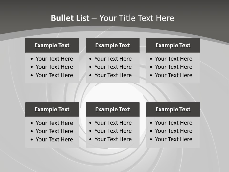 A Black And White Swirl Powerpoint Presentation PowerPoint Template