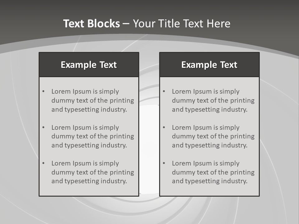A Black And White Swirl Powerpoint Presentation PowerPoint Template