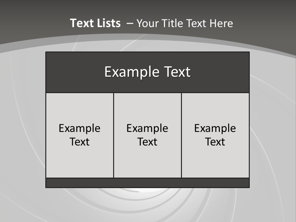 A Black And White Swirl Powerpoint Presentation PowerPoint Template