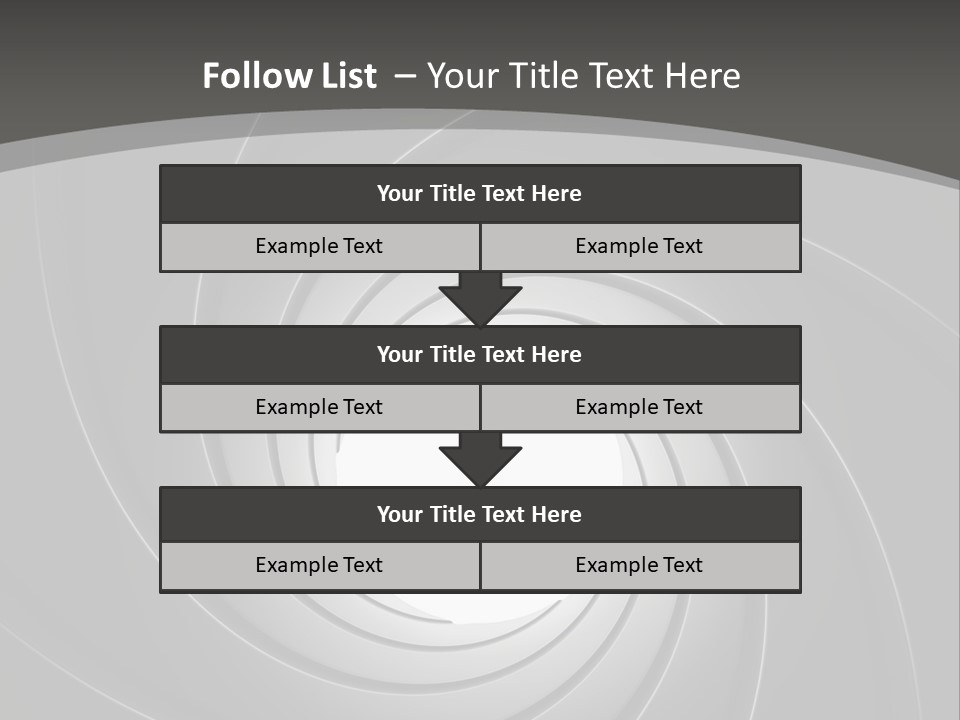 A Black And White Swirl Powerpoint Presentation PowerPoint Template