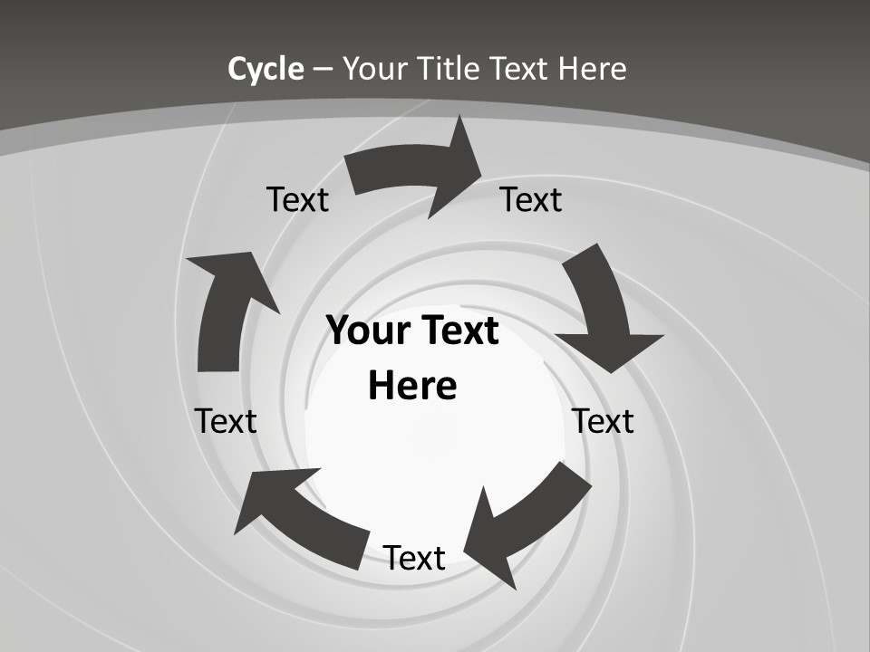 A Black And White Swirl Powerpoint Presentation PowerPoint Template