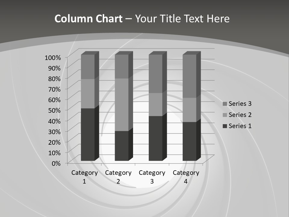 A Black And White Swirl Powerpoint Presentation PowerPoint Template