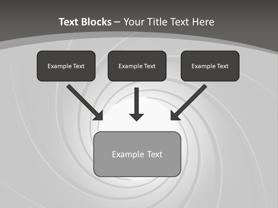 A Black And White Swirl Powerpoint Presentation PowerPoint Template