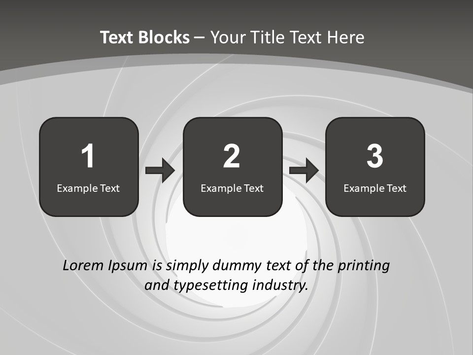 A Black And White Swirl Powerpoint Presentation PowerPoint Template