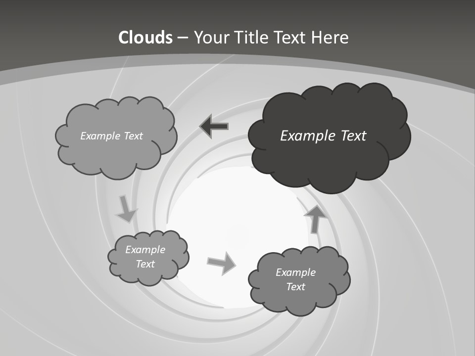A Black And White Swirl Powerpoint Presentation PowerPoint Template