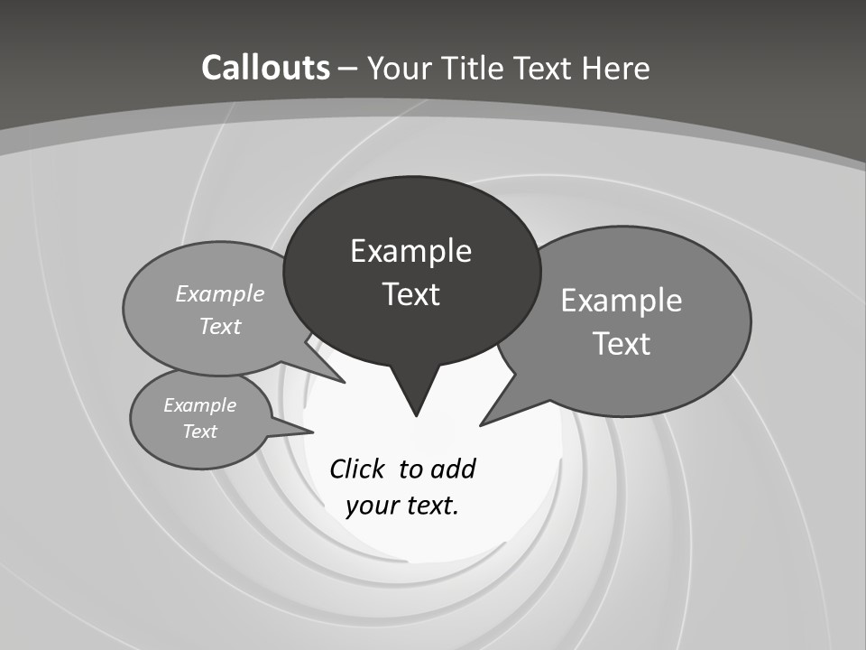 A Black And White Swirl Powerpoint Presentation PowerPoint Template