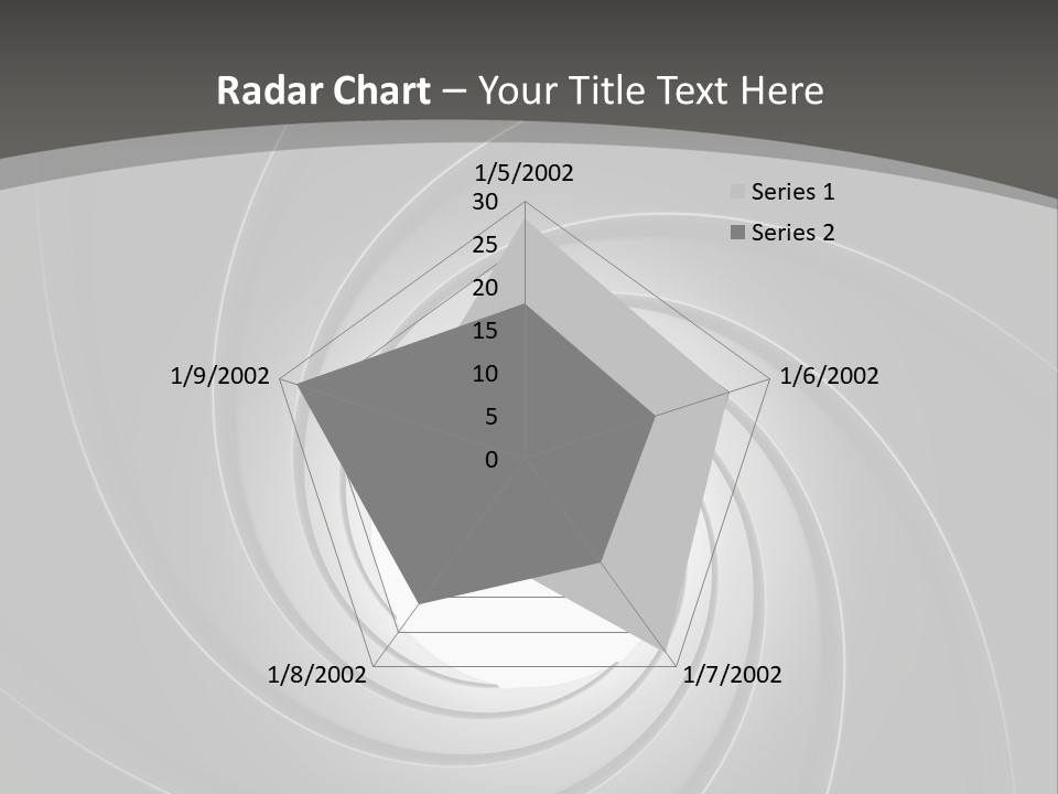 A Black And White Swirl Powerpoint Presentation PowerPoint Template