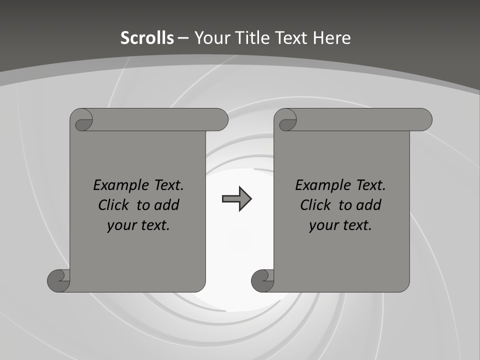 A Black And White Swirl Powerpoint Presentation PowerPoint Template