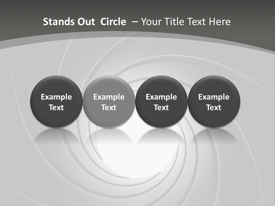 A Black And White Swirl Powerpoint Presentation PowerPoint Template