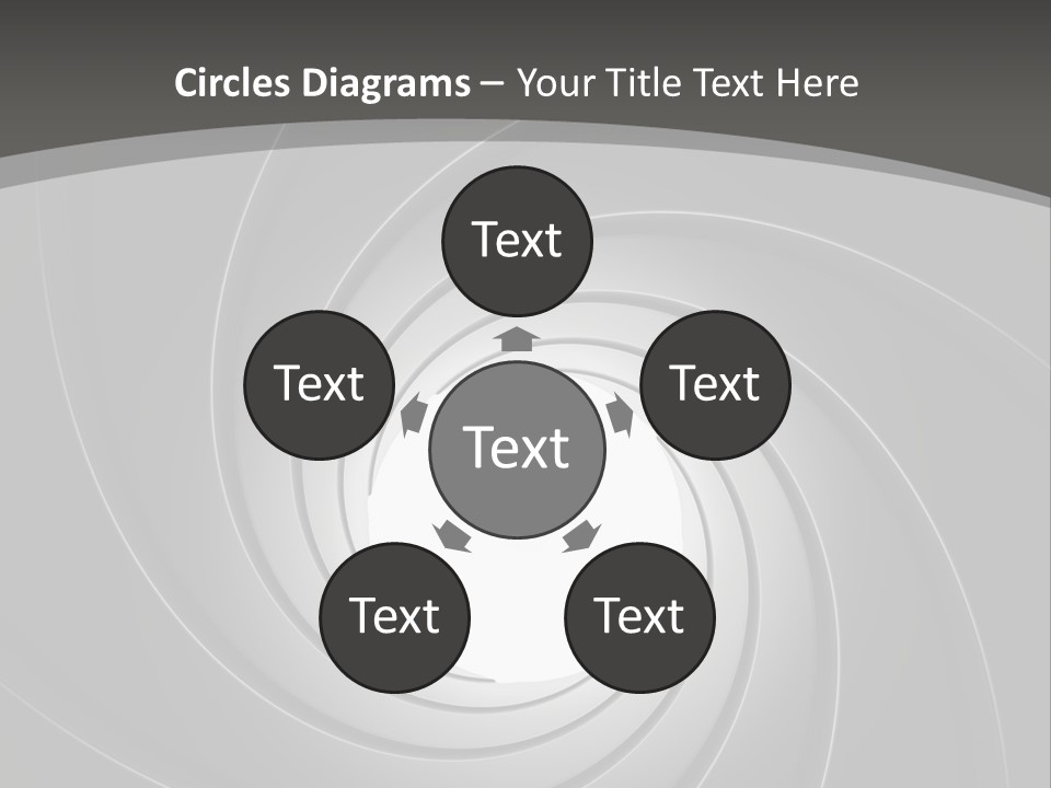 A Black And White Swirl Powerpoint Presentation PowerPoint Template