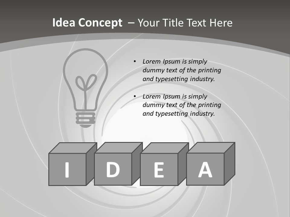 A Black And White Swirl Powerpoint Presentation PowerPoint Template