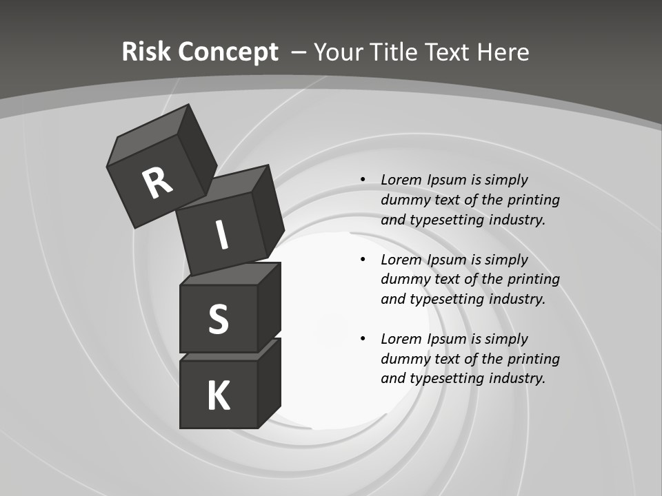 A Black And White Swirl Powerpoint Presentation PowerPoint Template