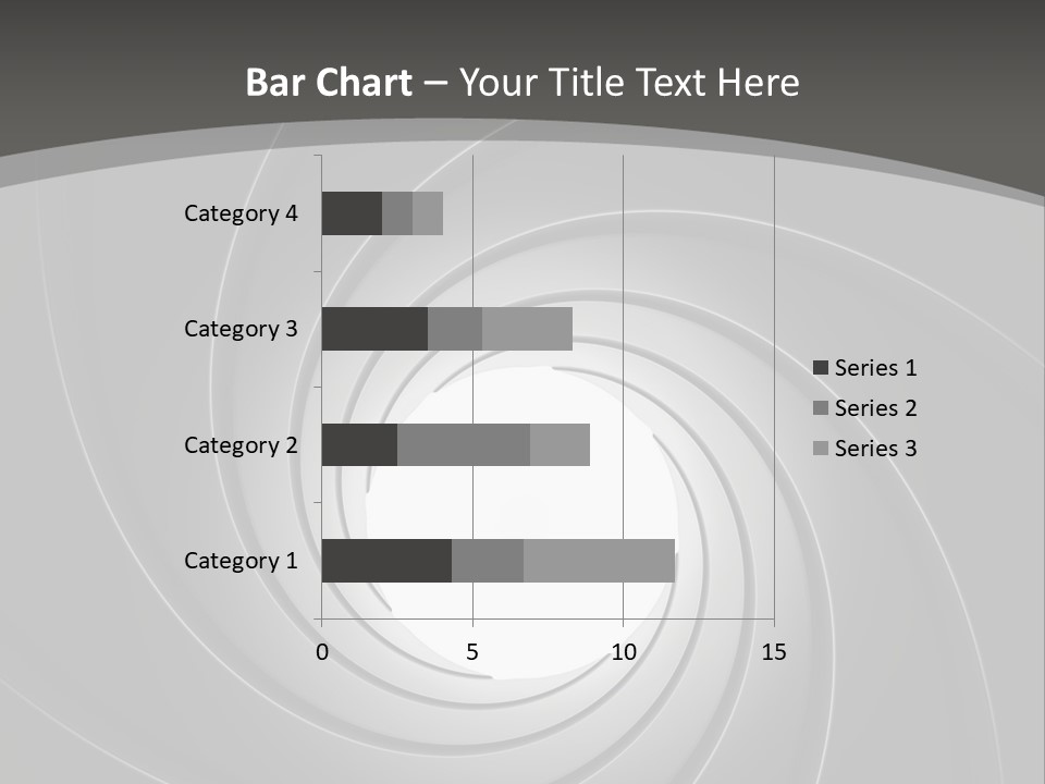 A Black And White Swirl Powerpoint Presentation PowerPoint Template