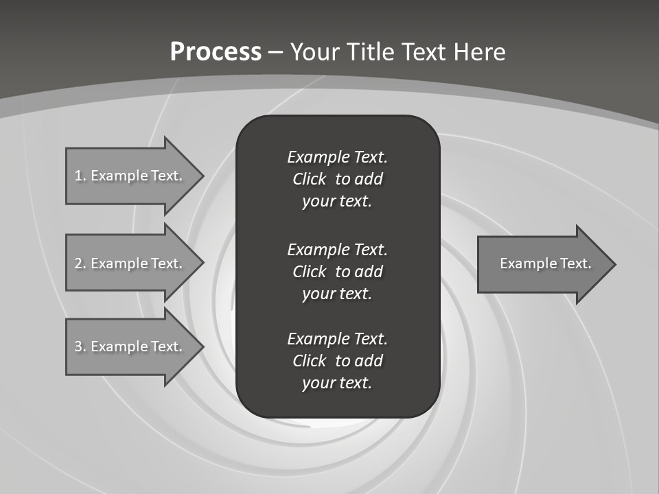 A Black And White Swirl Powerpoint Presentation PowerPoint Template