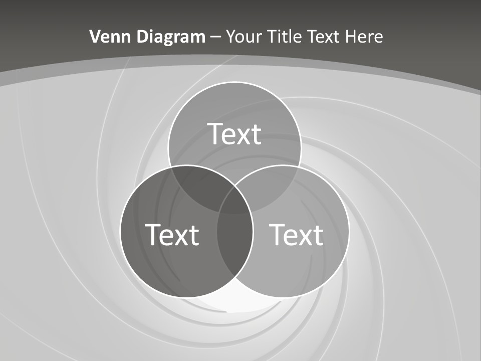 A Black And White Swirl Powerpoint Presentation PowerPoint Template