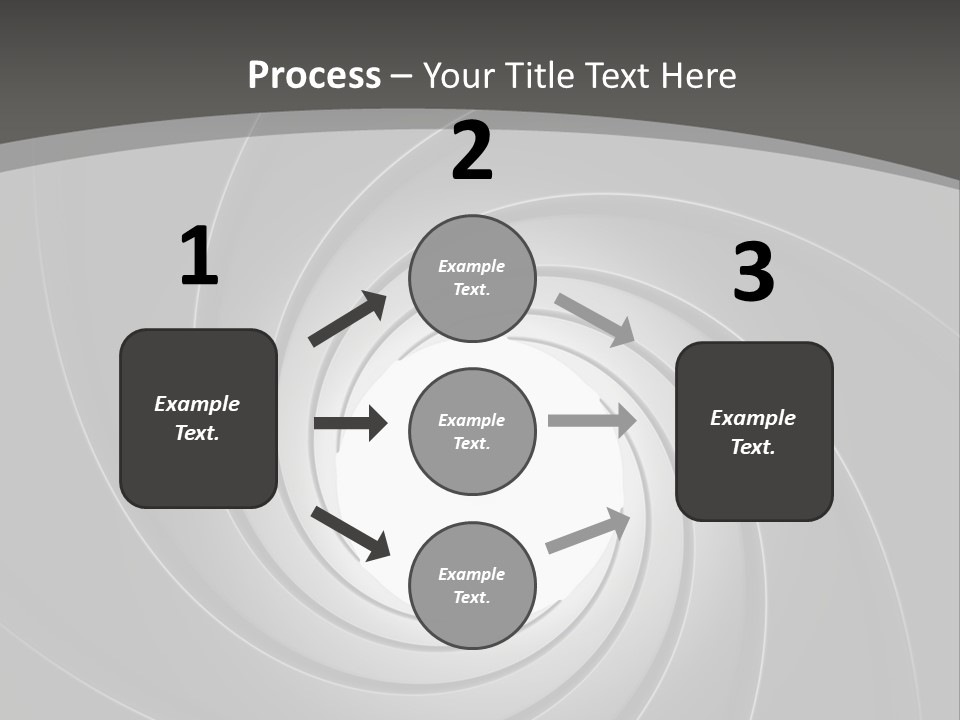 A Black And White Swirl Powerpoint Presentation PowerPoint Template