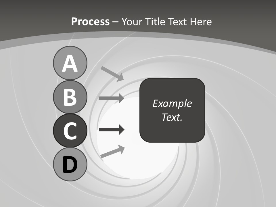 A Black And White Swirl Powerpoint Presentation PowerPoint Template