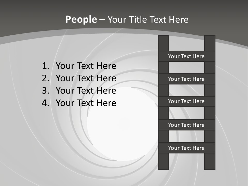 A Black And White Swirl Powerpoint Presentation PowerPoint Template