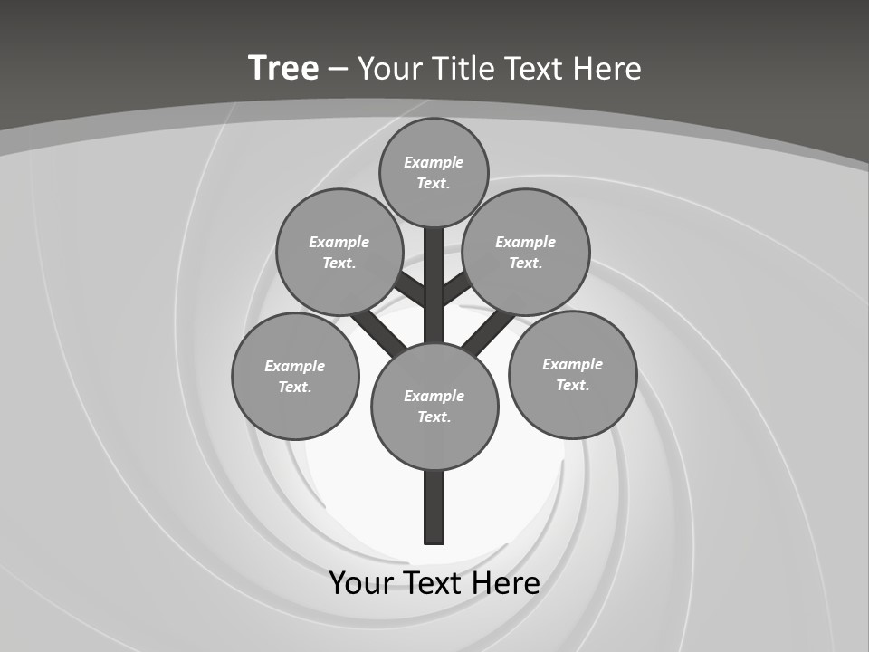 A Black And White Swirl Powerpoint Presentation PowerPoint Template