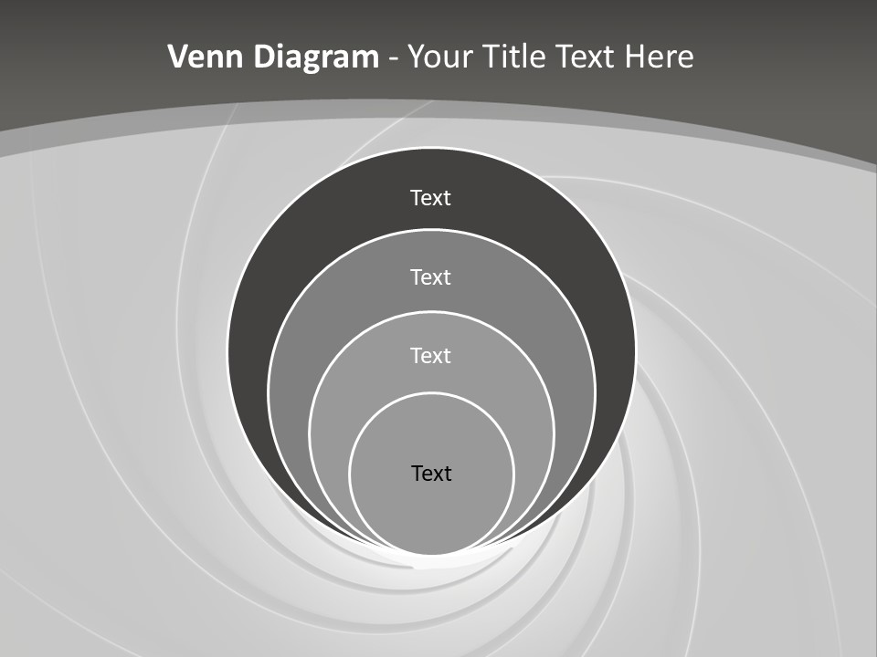 A Black And White Swirl Powerpoint Presentation PowerPoint Template