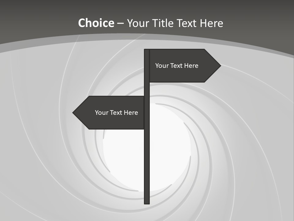 A Black And White Swirl Powerpoint Presentation PowerPoint Template