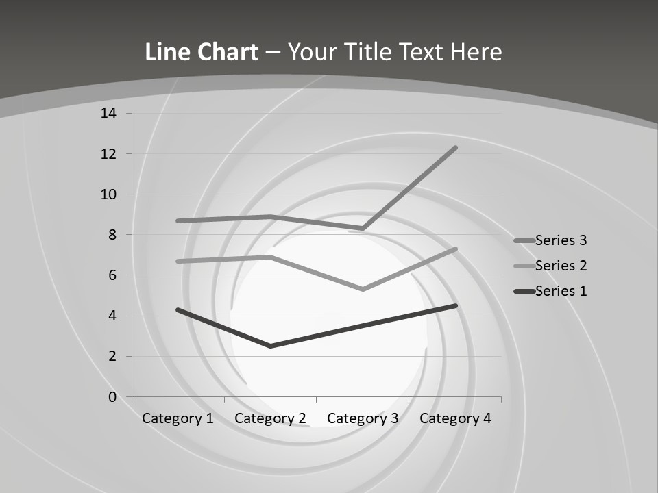 A Black And White Swirl Powerpoint Presentation PowerPoint Template