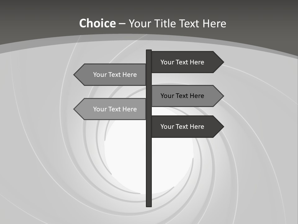 A Black And White Swirl Powerpoint Presentation PowerPoint Template