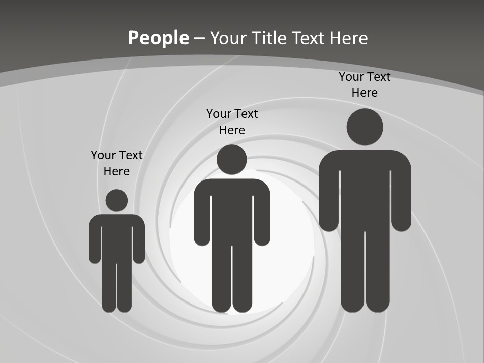 A Black And White Swirl Powerpoint Presentation PowerPoint Template