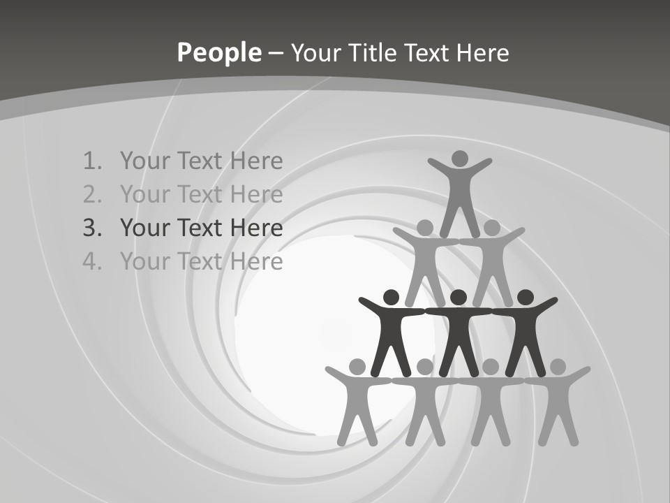 A Black And White Swirl Powerpoint Presentation PowerPoint Template